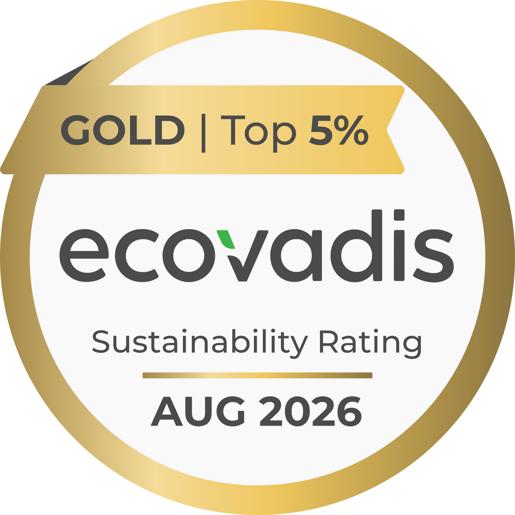 Logo EcoVadis illustrant l’engagement en matière de durabilité et de responsabilité sociale des entreprises (RSE)