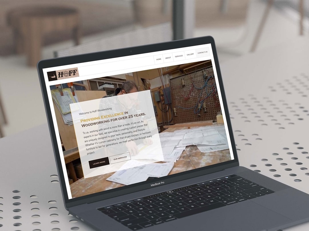Nantucket Studio’s integrated digital brand solution for Hoff Woodworking, showcasing the intersection of local heritage and modern web development.