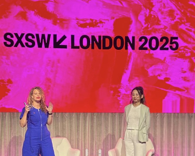 Rebecca on stage at SXSW