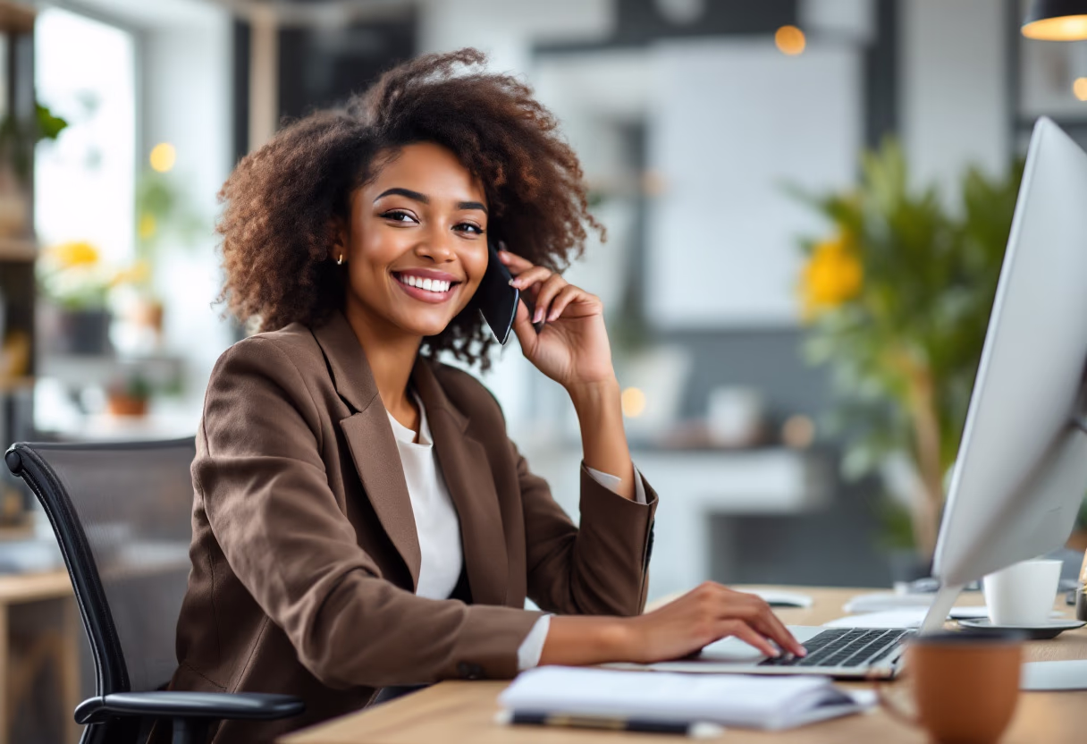 image of customer service representative on the phone