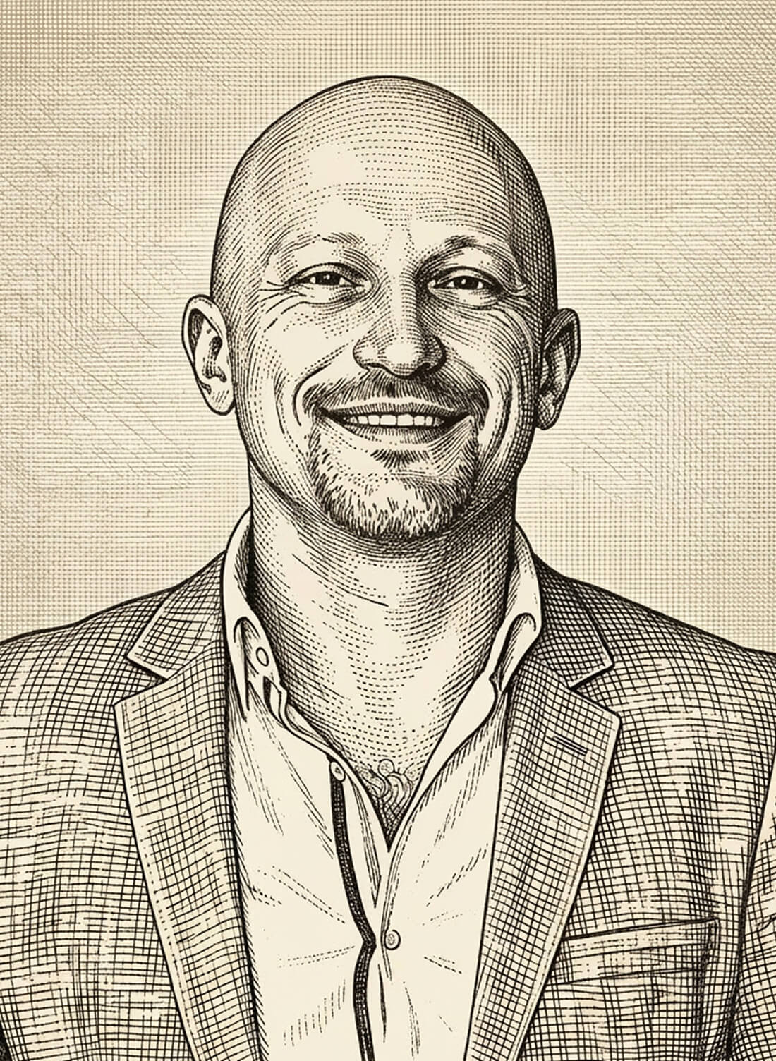 Illustration of Dr. Konstantin Lukin headshot.