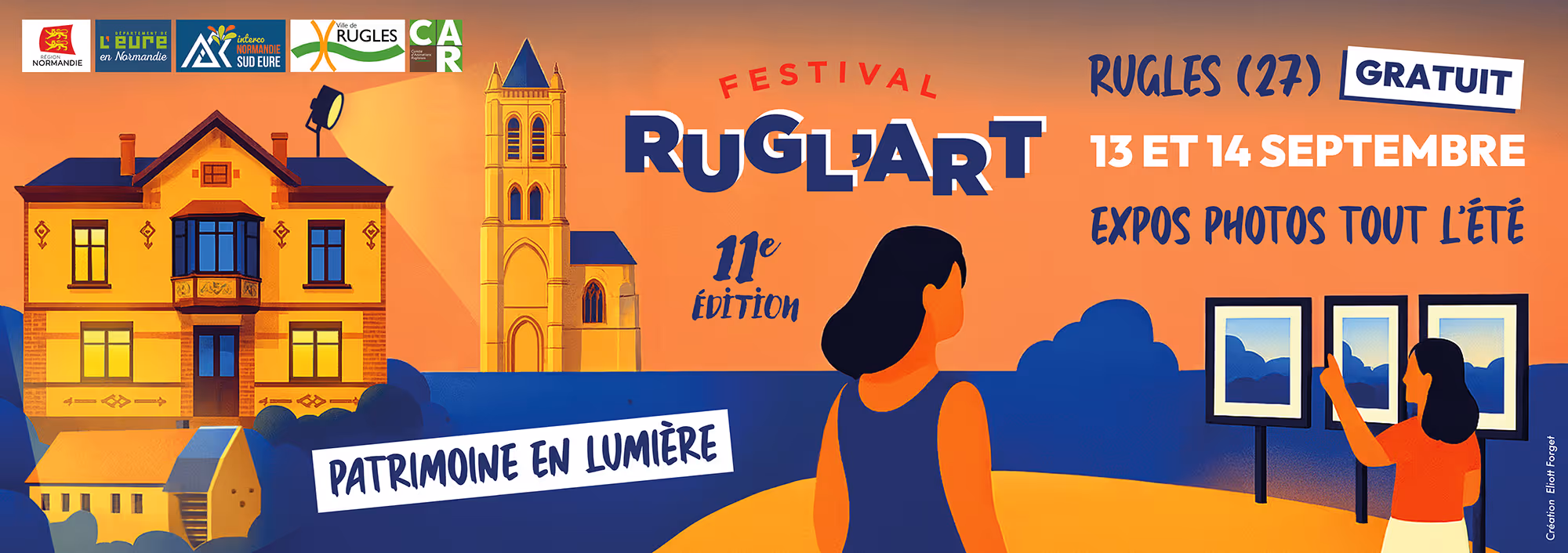 Banderole réalisée par Eliott Forget dans le cadre de la 11ème éditions de Rugl'Art