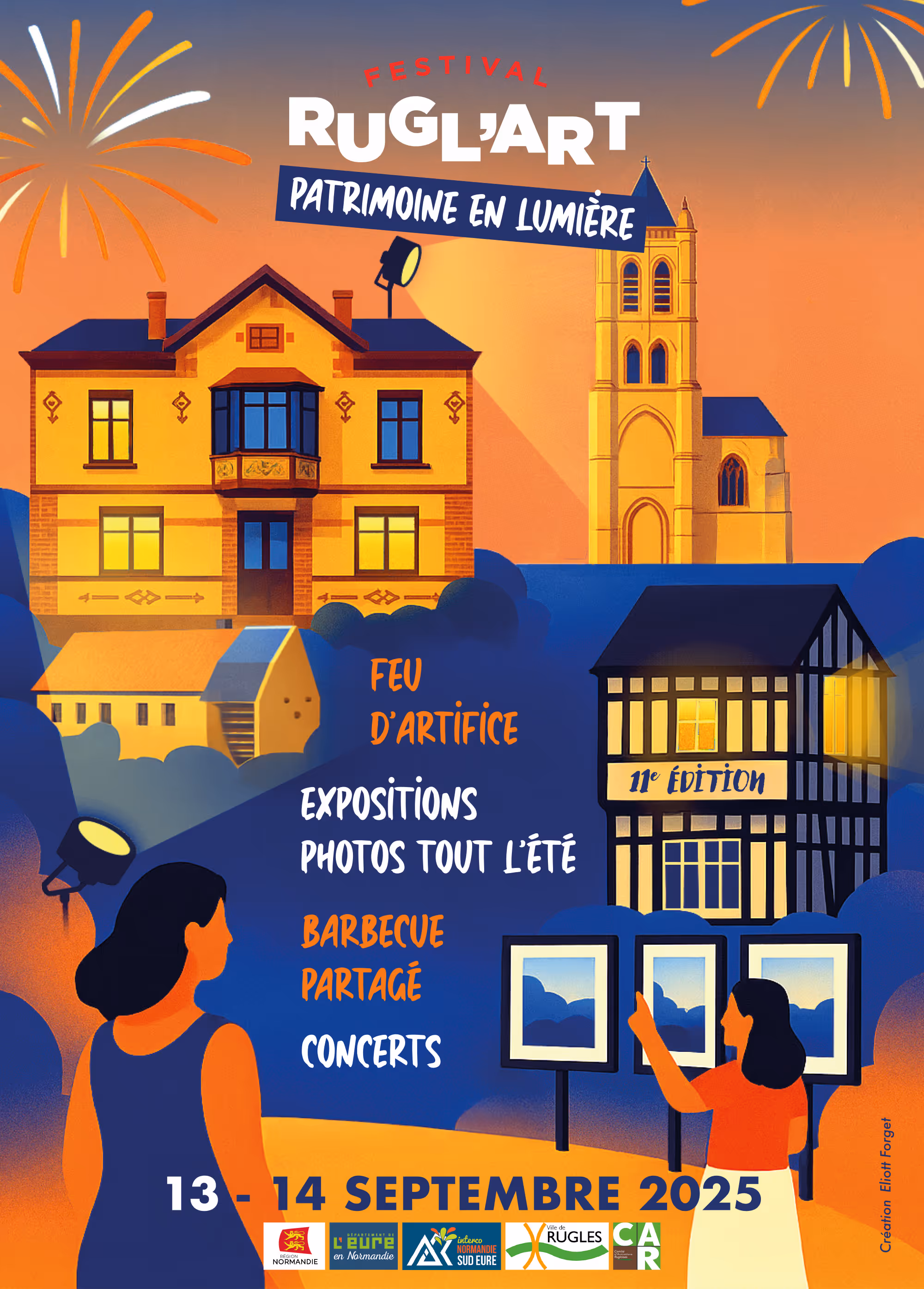 Affiche réalisée par Eliott Forget dans le cadre de la 11ème éditions de Rugl'Art