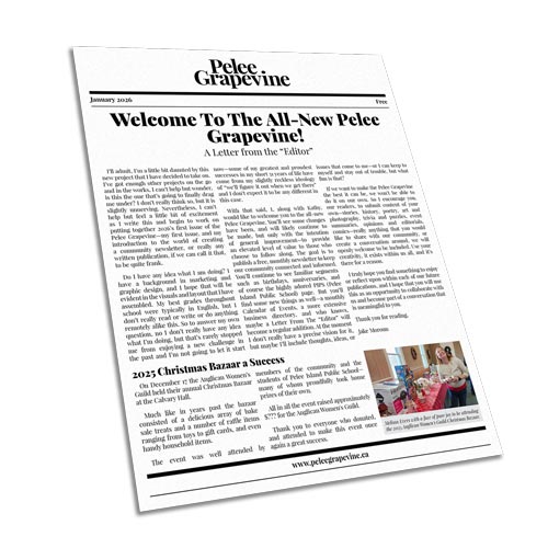 Pelee Grapevine cover for the January 2026 issue.