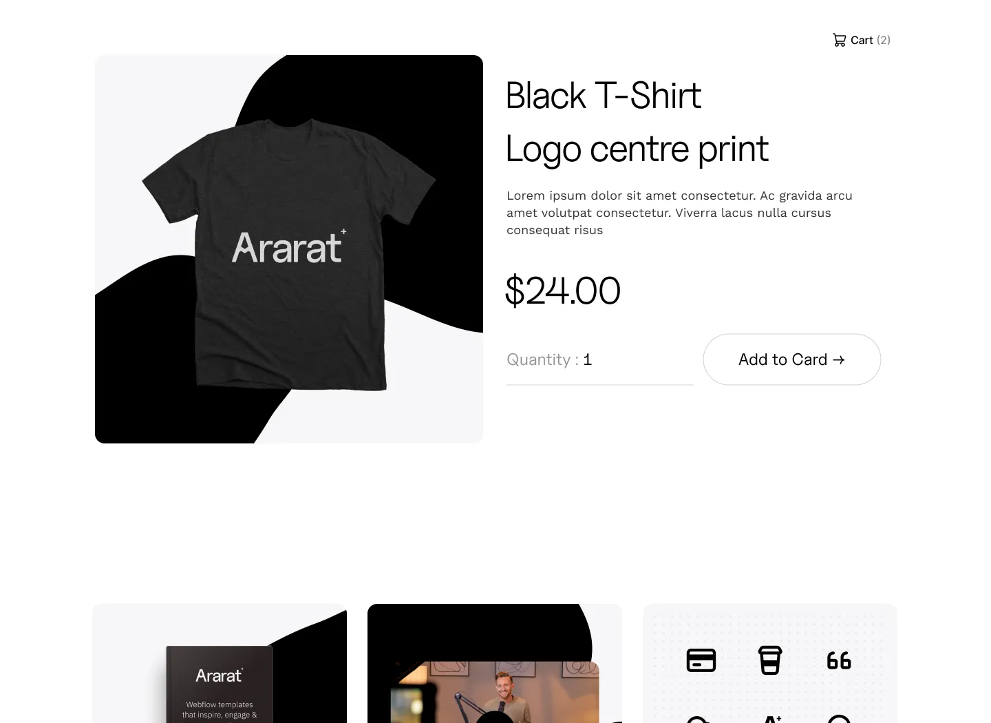 Portfolio Webflow Template - Ararat - Designed by Azwedo.com and Wedoflow.com