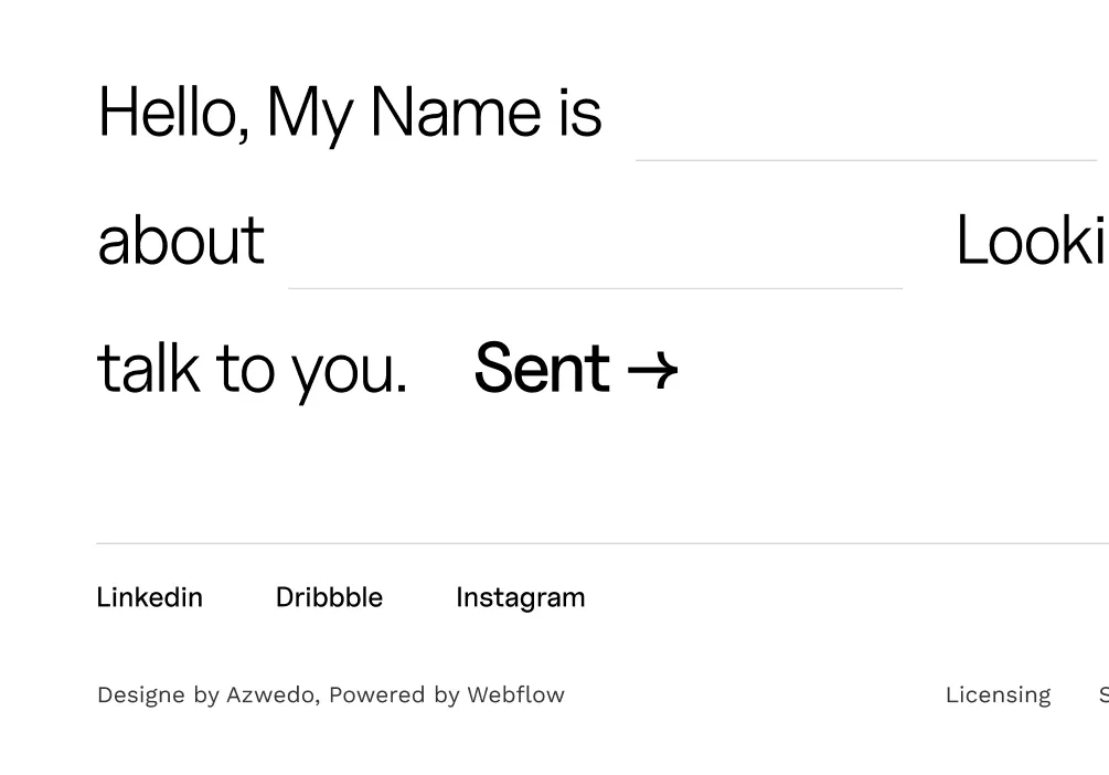 Portfolio Webflow Template - Ararat - Designed by Azwedo.com and Wedoflow.com