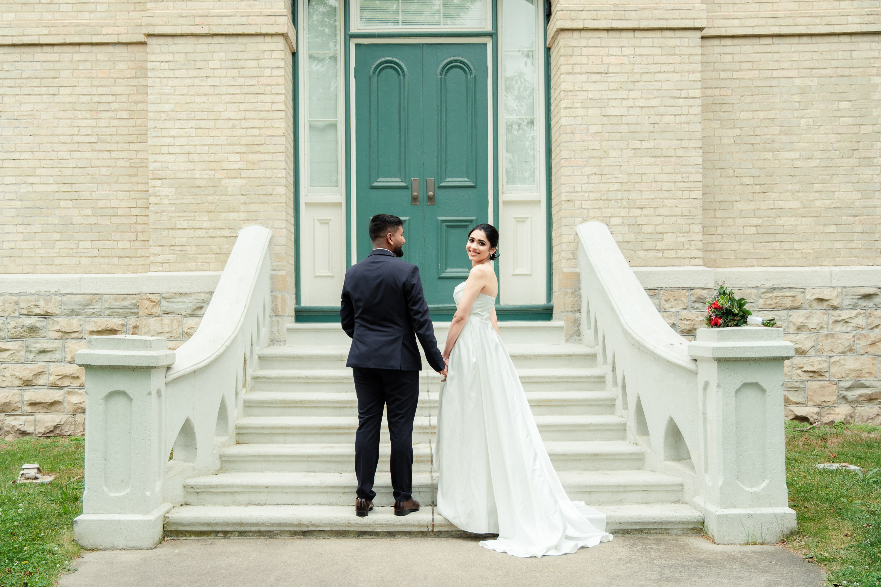 Engaged couple on a yacht in Toronto during a pre-wedding photoshoot