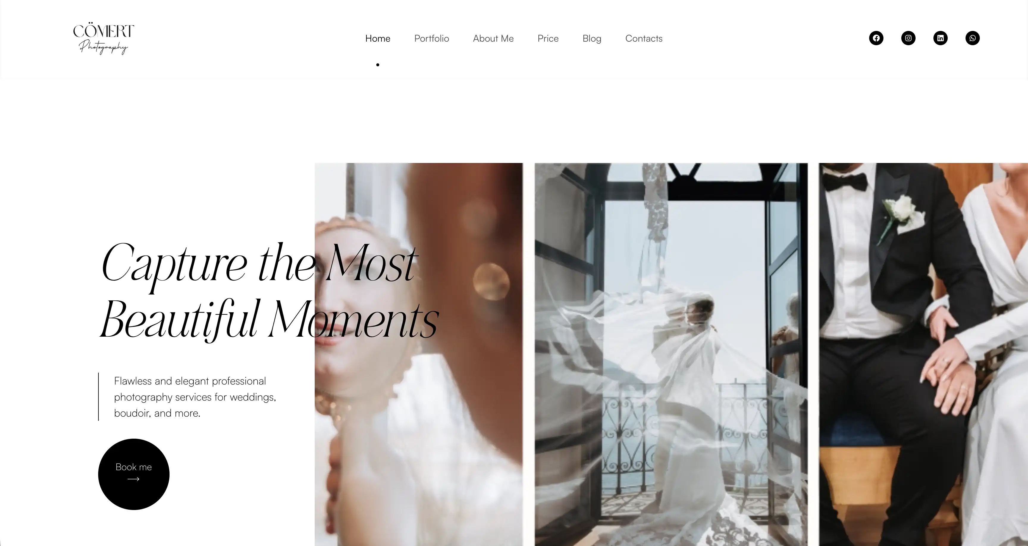 Comert Photography Brand Website