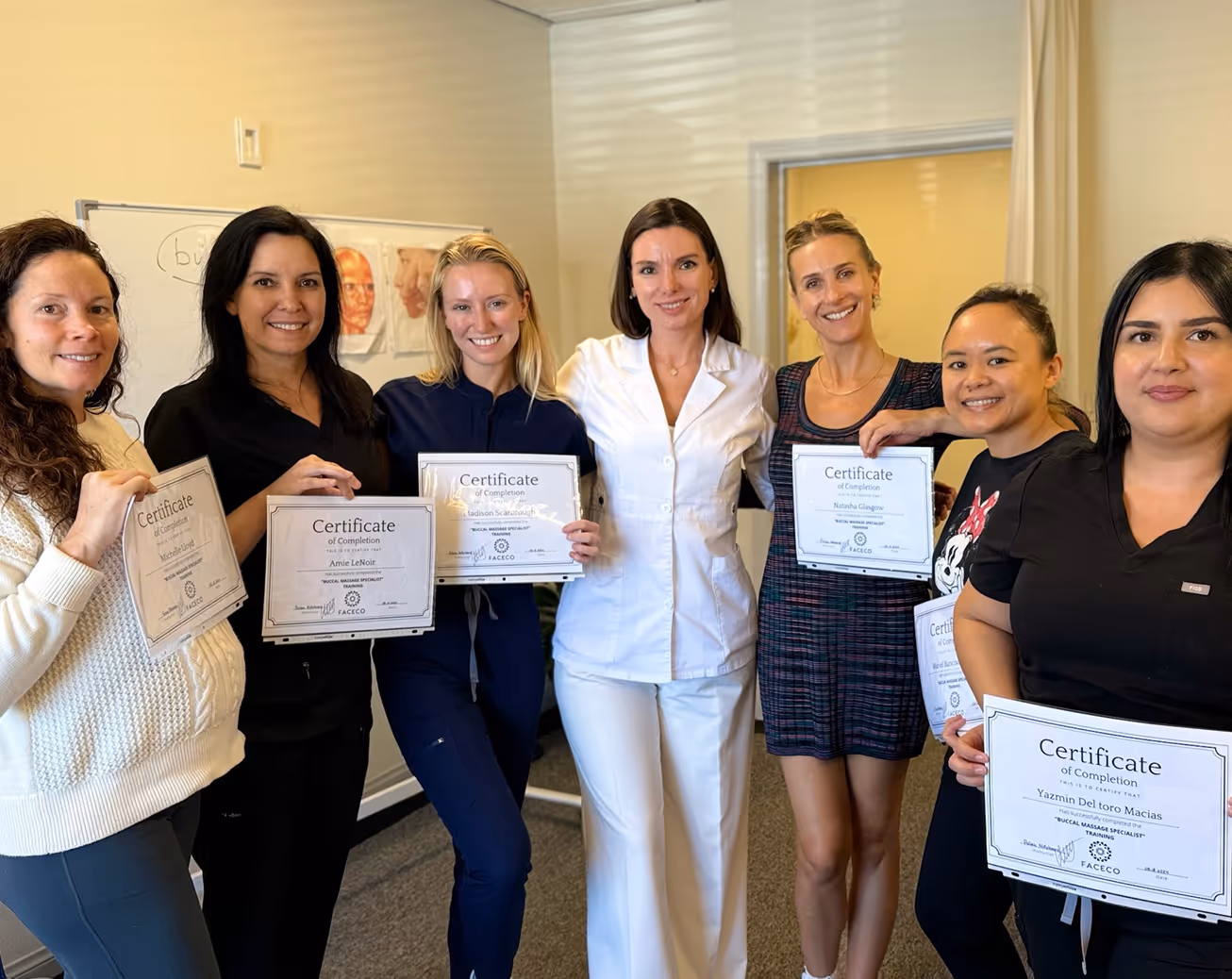 FACECO students with certificates