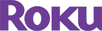 Roku logo text in purple.