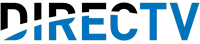 DIRECTV logo with stylized blue and black text