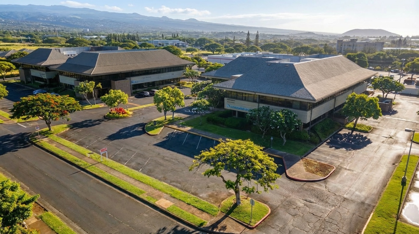 Aerial view of the WorkStar Kaua'i clinic location