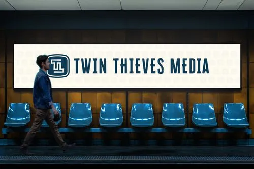 Twin Thieves Media Logo on Billboard Mockup