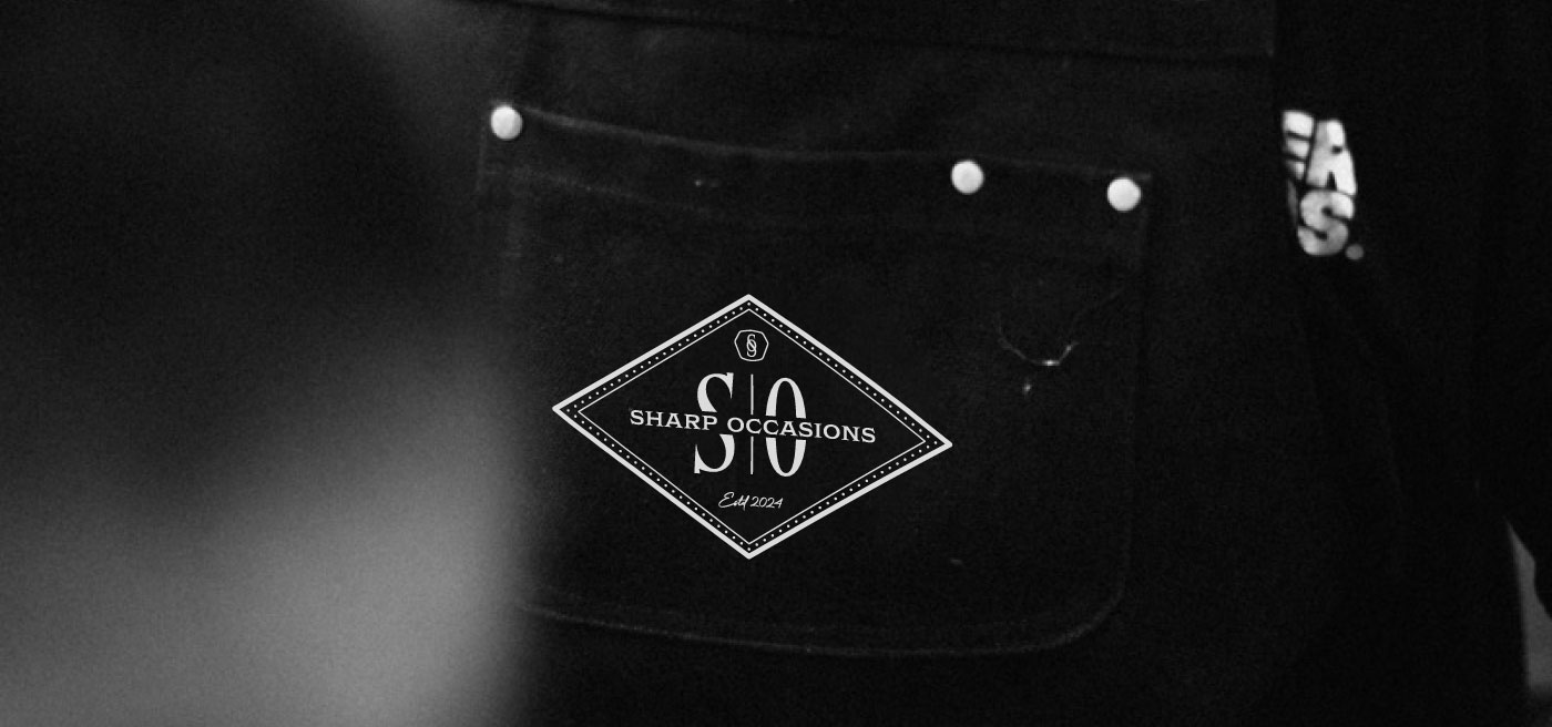 Sharp Occasions Logo on Apron