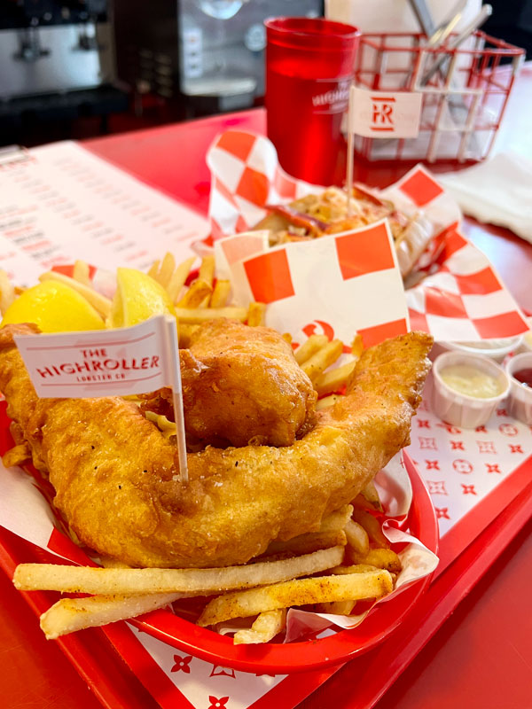 Highroller Lobster Co. fish and chips