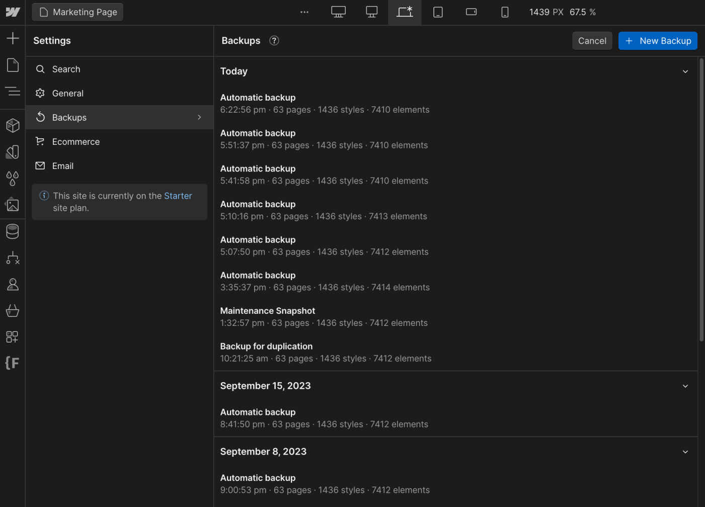 Backups - Carrepair X Webflow Template