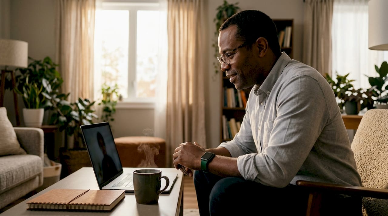 Licensed therapist during online counseling session