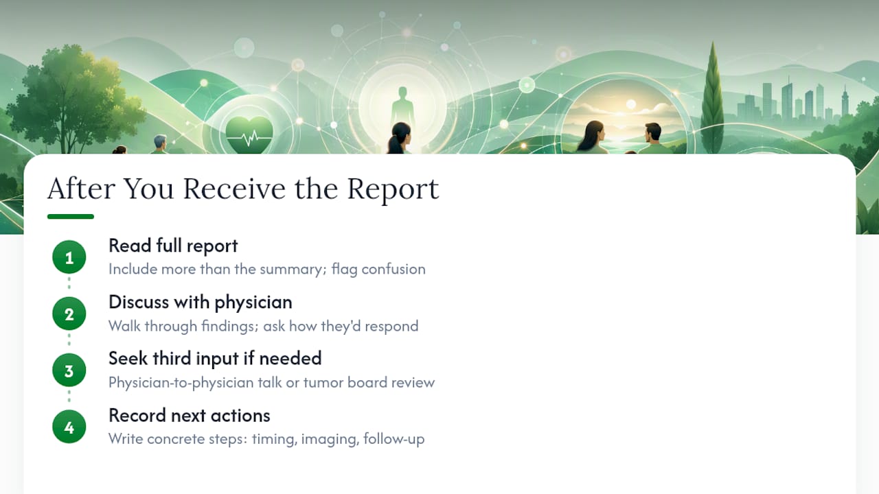 Four steps after receiving a second opinion