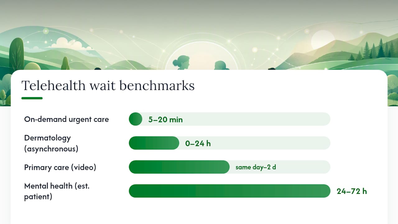 How Long Are Telehealth Wait Times By Visit Type? — overview diagram