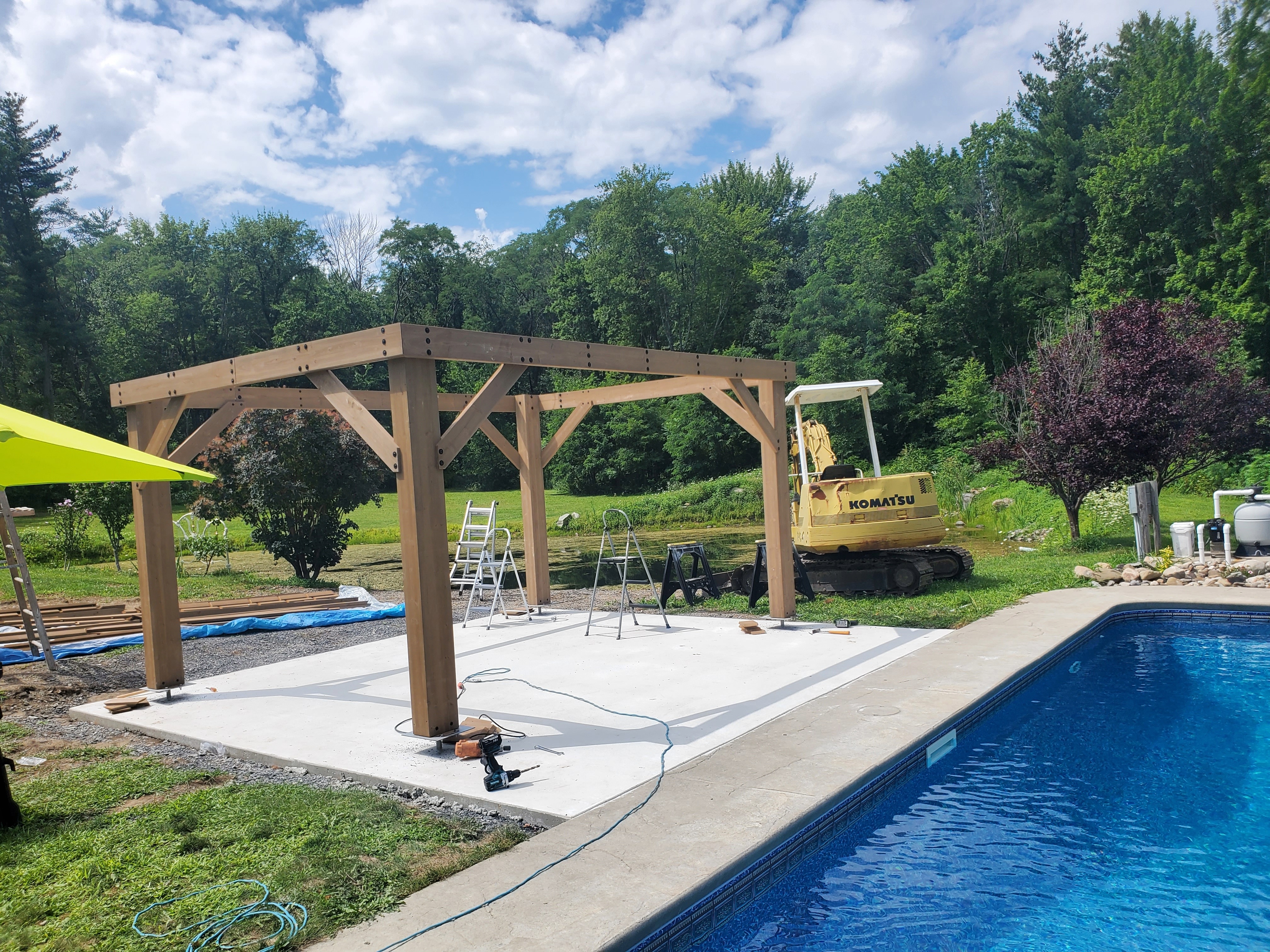 image of a completed backyard project (for a landscaping service)