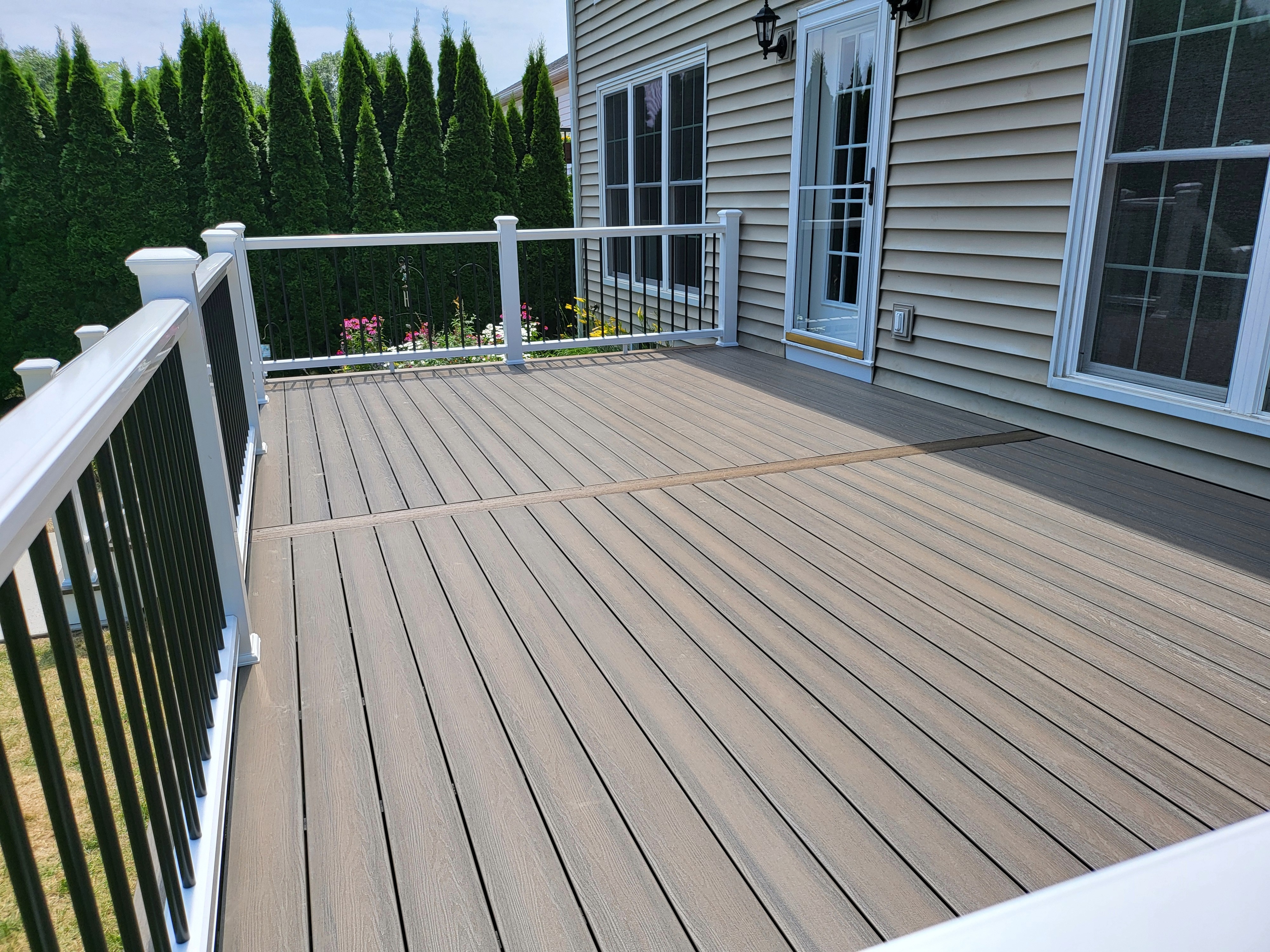 image of a completed backyard project (for a landscaping service)
