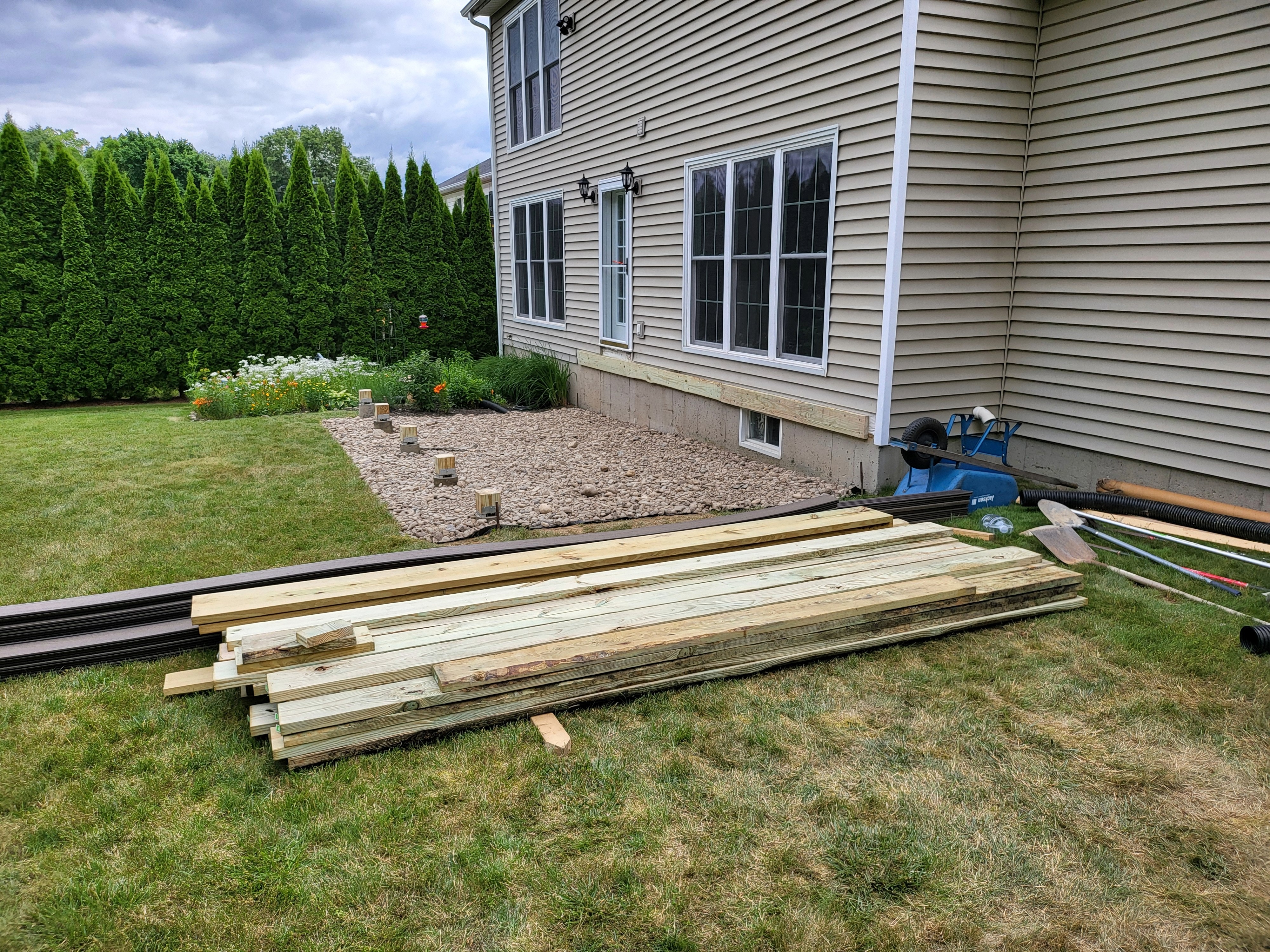 image of a completed backyard project (for a landscaping service)