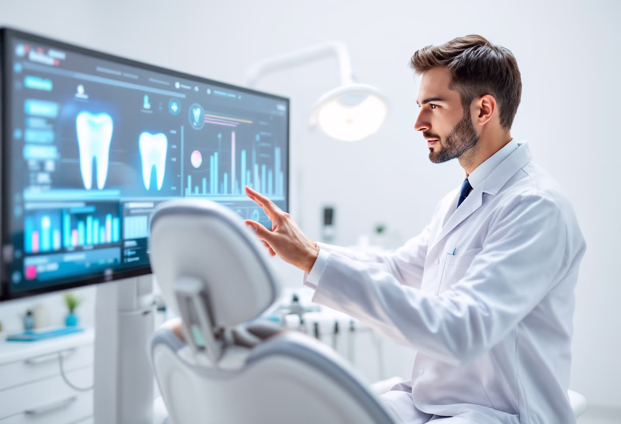 image of dental professional working
