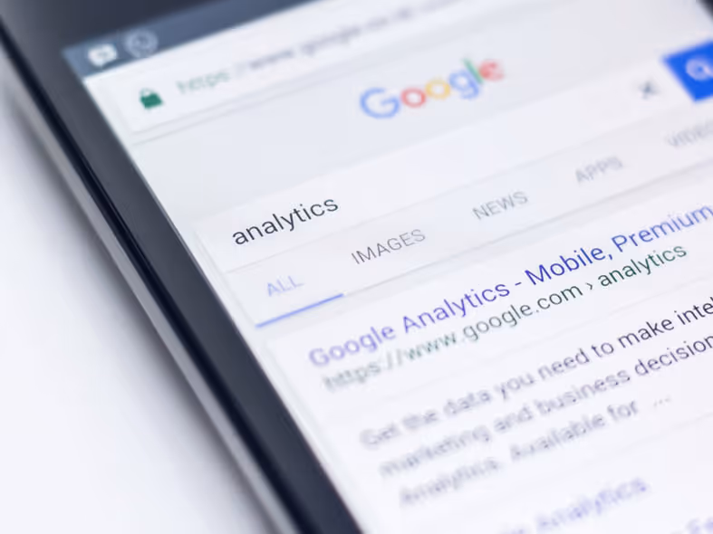 google search for analytics