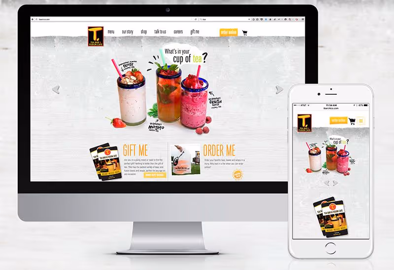 T-Bar website redesign example