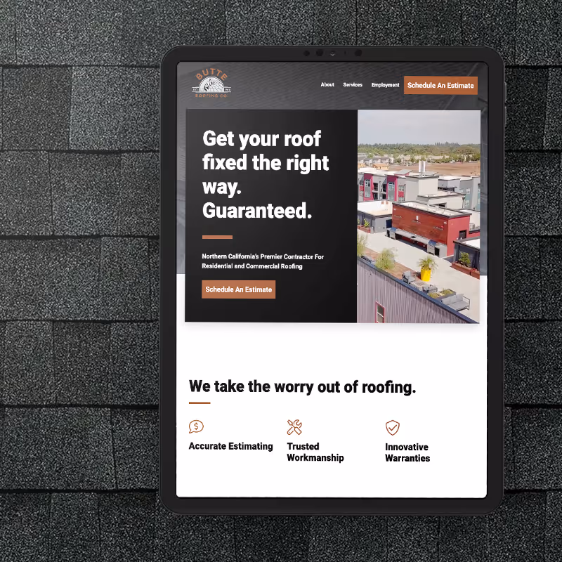 Butte Roofing Website