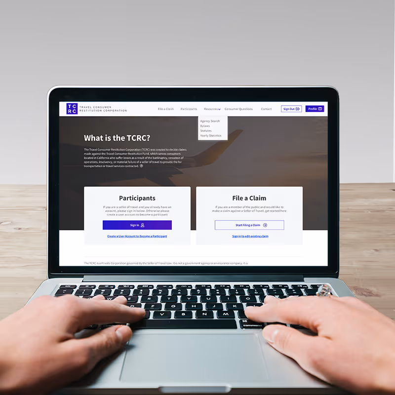 Travel Consumer Restitution Corporation Website