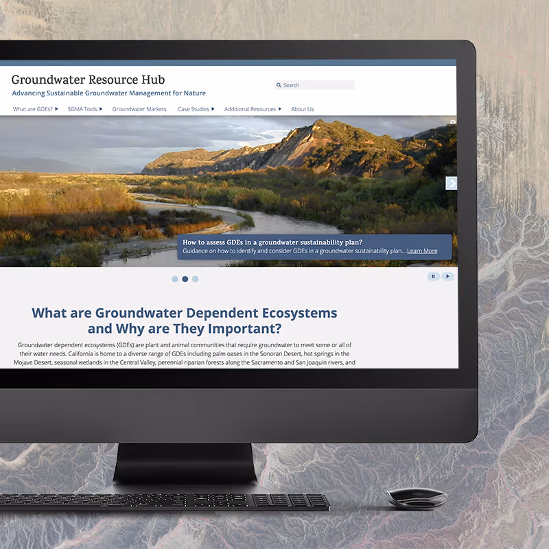 The Nature Conservancy’s Groundwater Resource Hub Website