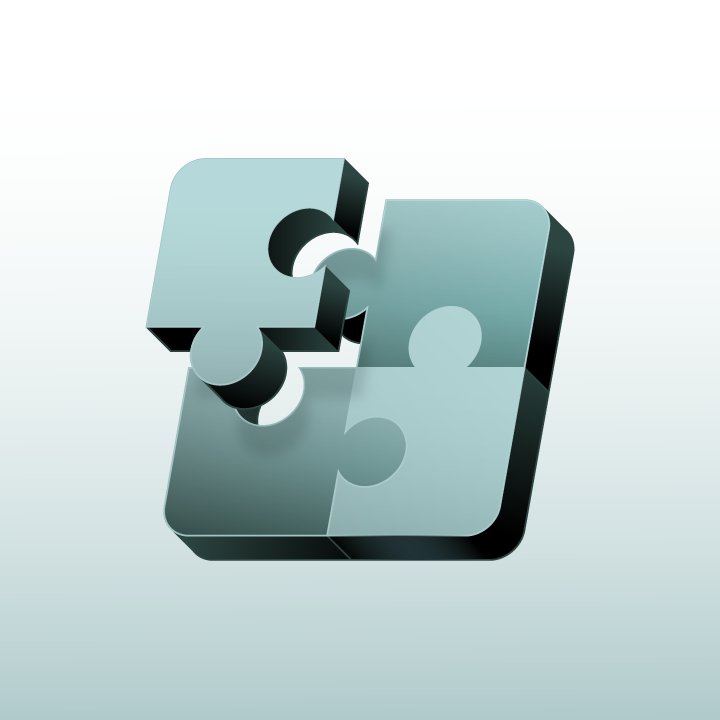 Four interlocking blue puzzle pieces forming a square, with one piece slightly lifted. Perfected Wealth Building Wealth Plan.