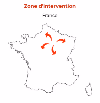 Carte de la zone d'intervention