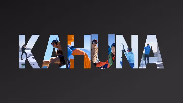 A collage of pictures forming the word Kahuna