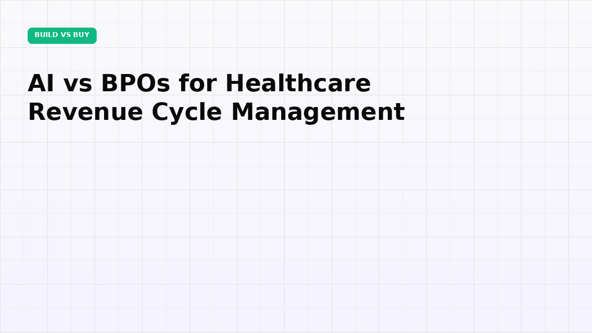 AI vs BPOs for Healthcare Revenue Cycle Management