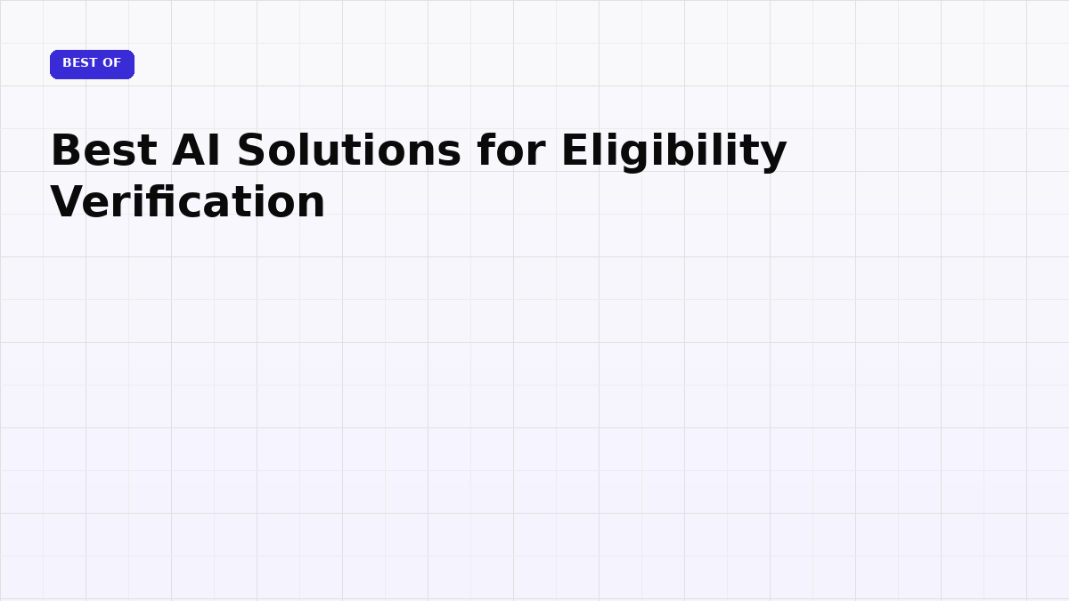Best AI Solutions for Eligibility Verification (2026)