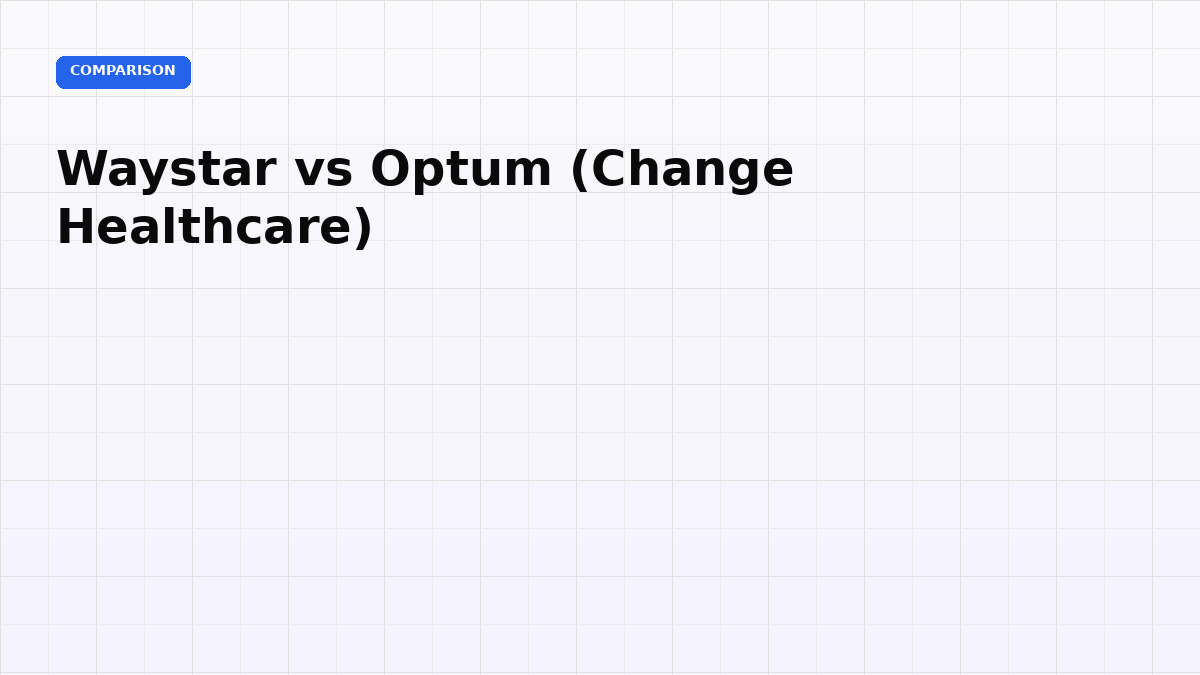 Waystar vs Optum (Change Healthcare): Clearinghouse Comparison for RCM Teams