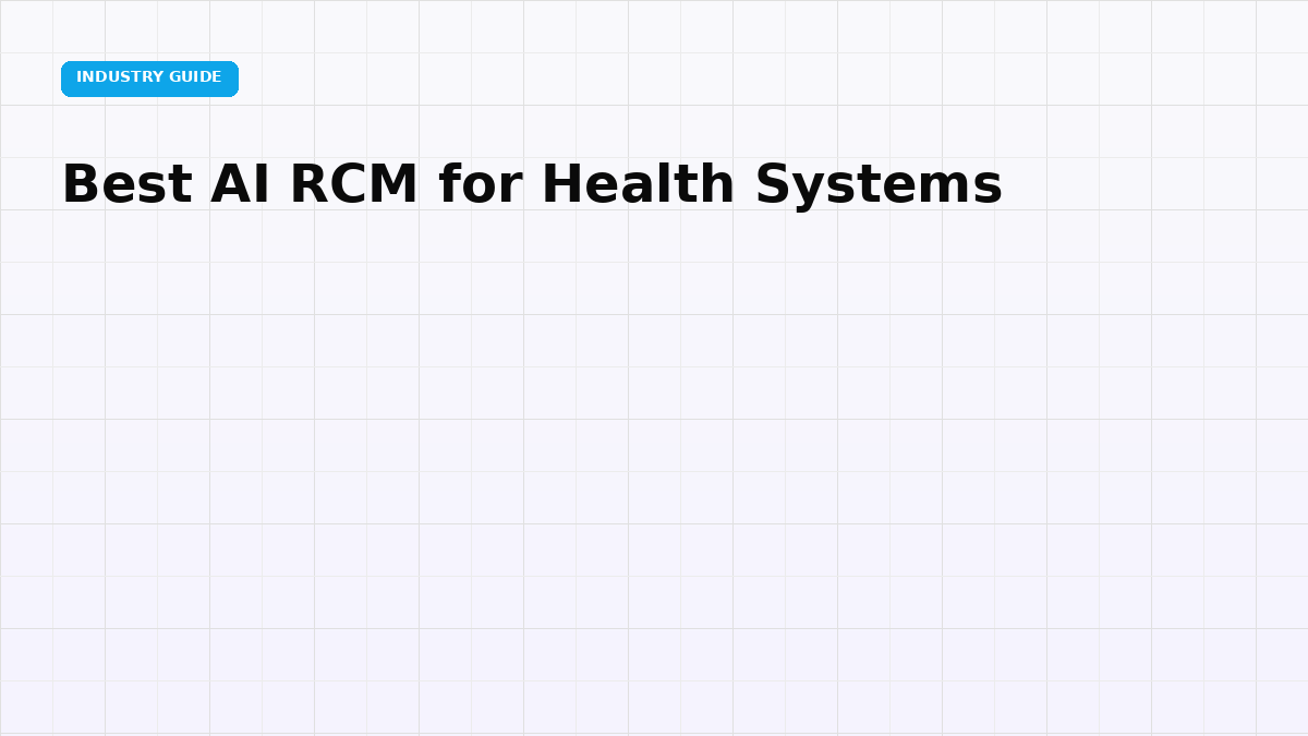 Best AI RCM for Health Systems (2026)