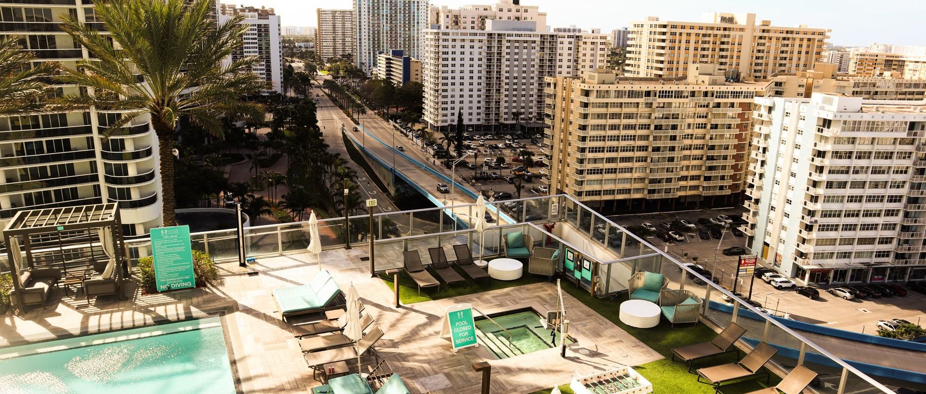 Aerial city view representing Pompano Beach, FL