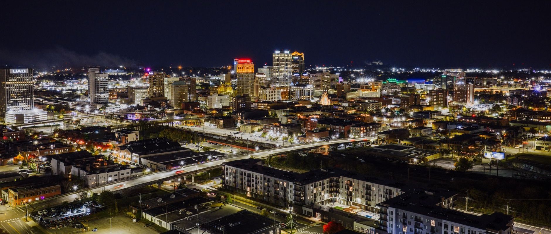 Aerial city view representing Columbus, OH