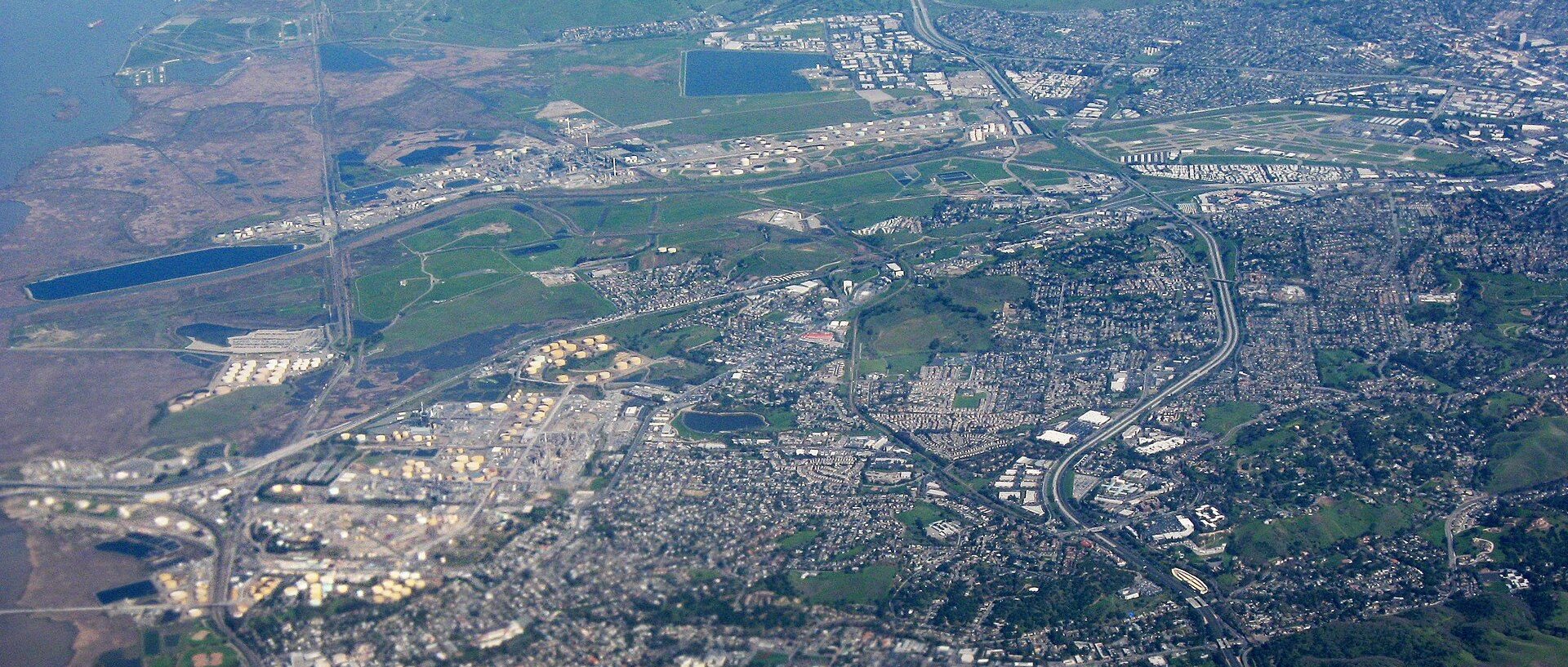 Aerial view of Martinez, CA