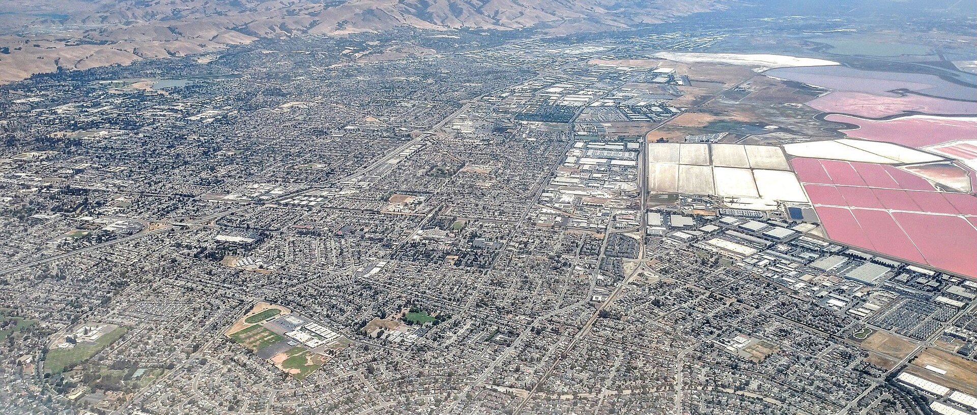 Aerial view of Fremont, CA