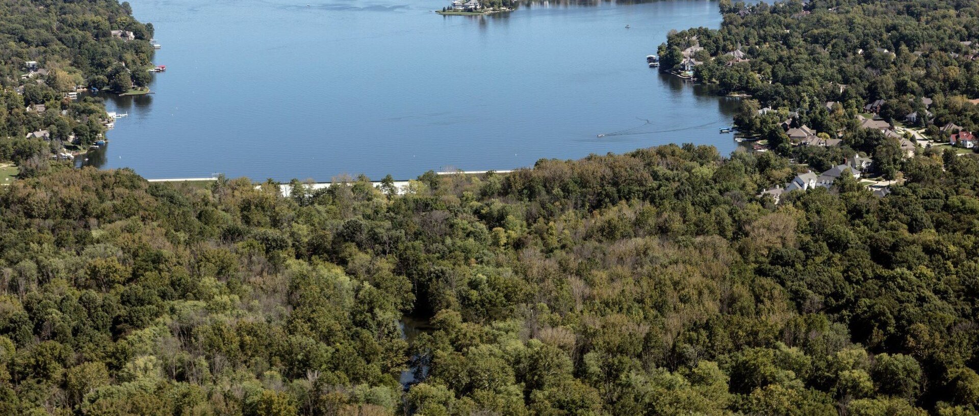 Aerial view of Fishers, IN