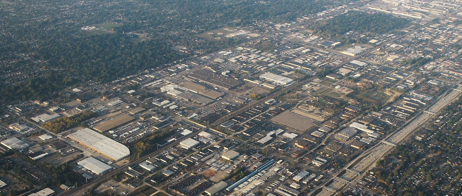 Aerial view of Livonia, MI