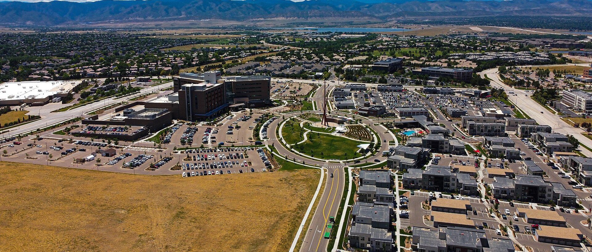 Aerial view of Highlands Ranch, CO