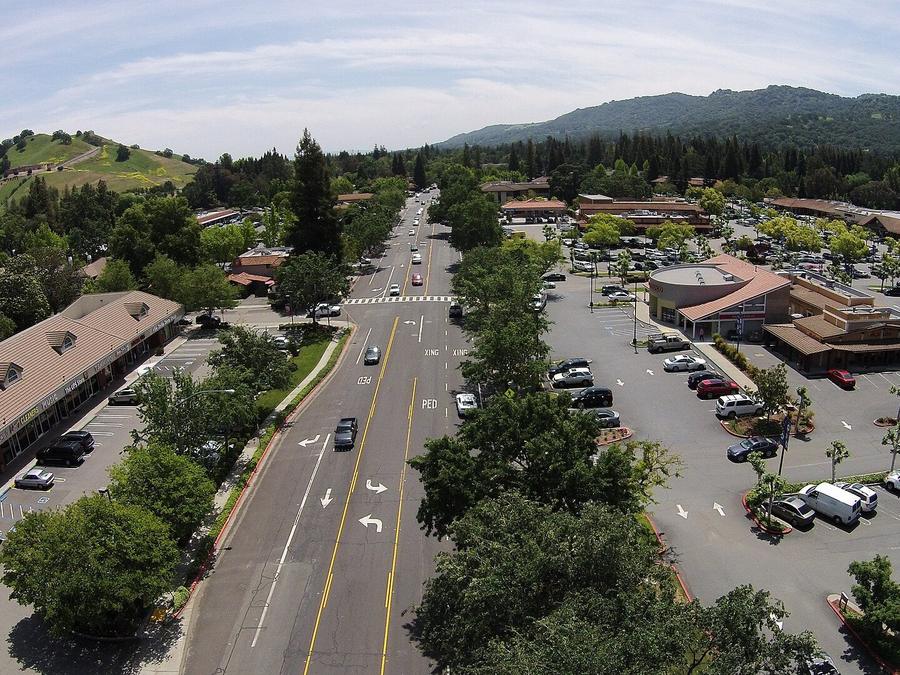 Aerial view of Alamo, CA