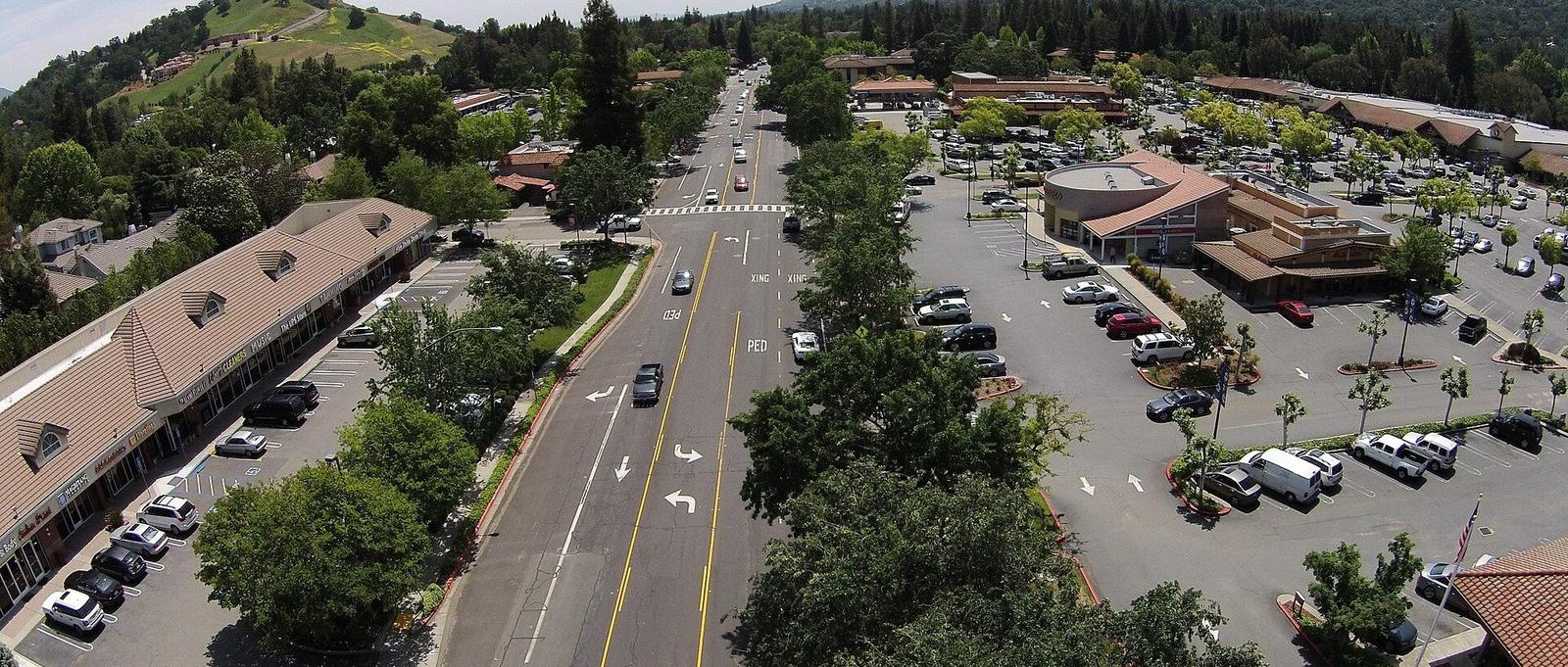 Aerial view of Alamo, CA