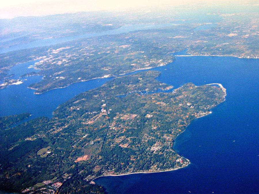Aerial view of Bainbridge Island, WA
