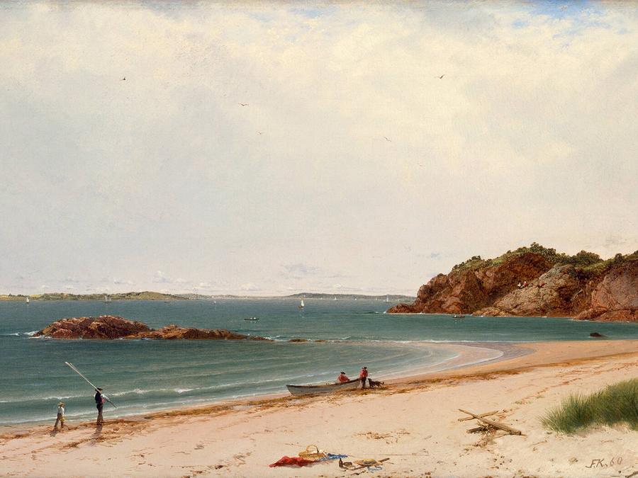 John Frederick Kensett - View of the Beach At Beverly, Massachusetts